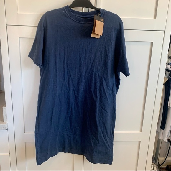 The north face womens woodside hemp tee dress navy nwt large - Picture 1 of 8